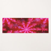Heet Roze Magenta Starburst Psychedelische Fractal Yogamat (Voorkant (horizontaal))