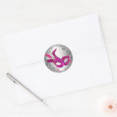 Heet Roze Masker Maskerade Envelop Seal Favor Ronde Sticker (Envelop)