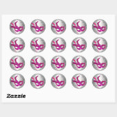 Heet Roze Masker Maskerade Enveloppe Sluitzegel Fa Ronde Sticker (Vel)