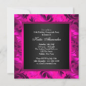 Heet Roze Maskerade Feest Kaart (Achterkant)