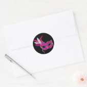 Heet Roze Maskerade Feeststickers Ronde Sticker (Envelop)