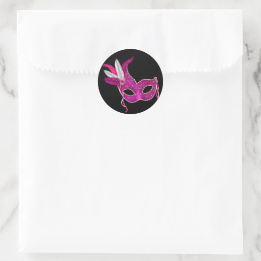 Heet Roze Masquerade Party Stickers (Tas)