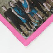 Heet Roze Meisjes Hoge School Basketbal Fleece Deken (Hoek)