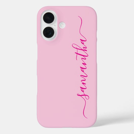 Heet Roze Meisjesachtige Handtekening Case-Mate iPhone Case (Achterkant)