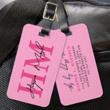 Heet Roze Meisjesachtige Monogram