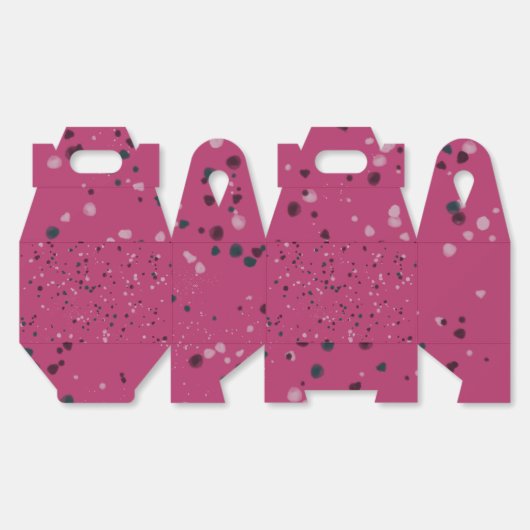 Heet Roze Met Confetti Bedankdoosjes (Ongevouwen)