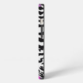 Heet roze met zebra patroon iPhone hoesje (Linkerkant)