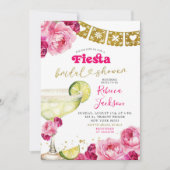 Heet Roze Mexicaans Fiesta Margaritas Vrijgezellen Kaart (Voorkant)