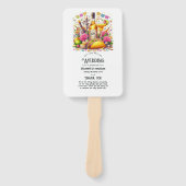 Heet-roze Mexicaans Fiesta Tequila Trouwprogramma Handwaaier (Voorkant)