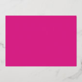 Heet Roze Minimalistische Script Bruidsdouche Goud Folie Uitnodiging (Achterkant)
