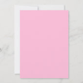Heet Roze Minimalistische Script Moderne Bruidsdou Kaart (Achterkant)