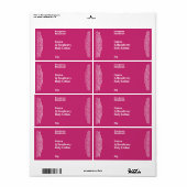 Heet Roze Modern Cosmetica Flessenetiket Etiket (Full Sheet)