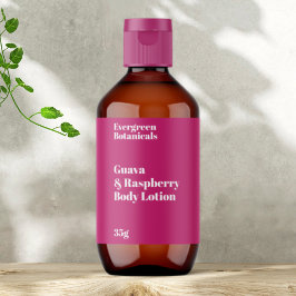 Heet Roze Modern Cosmetica Flessenetiket Etiket