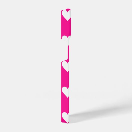 Heet Roze Modern Hartpatroon iPhone Hoesje (Rechterkant)