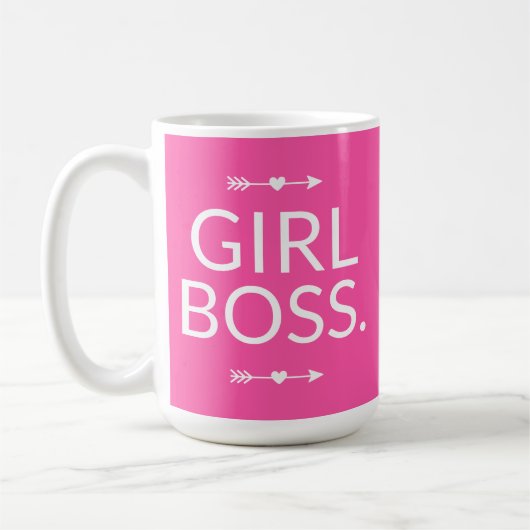 Heet Roze Modern Meisje Boss Koffiemok (Links)