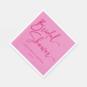 Heet Roze Modern Minimalistisch Bruidsdiner Servet (Hoek)