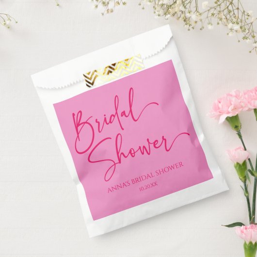 Heet Roze Modern Minimalistisch Vrijgezellenfeest Bedankzakje (Gezegeld)