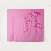 Heet Roze Modern Minimalistisch Vrijgezellenfeest Wandkleed (Voorkant (horizontaal))