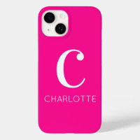Heet Roze Modern Monogram