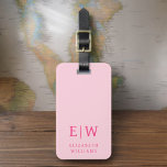Heet Roze Modern Monogram Minimalistisch Bagagelabel<br><div class="desc">Verhoog uw reiservaring met ons Classic Elegant Modern Minimalist Monogram Bagagelabel. Dit zorgvuldig ontworpen accessoire combineert naadloos tijdloze elegantie met hedendaags minimalisme, waardoor uw bagage opvalt met verfijning. Dit bagagelabel, dat met precisie en oog voor detail is vervaardigd, is meer dan alleen een praktisch item; het is een gepersonaliseerde uiting...</div>