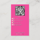 Heet Roze Modern Professioneel Techy Kosmetisch Me Visitekaartje (Achterkant)