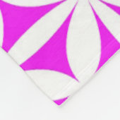 Heet Roze Modern/Retro Bloemdruk Fleece Deken (Hoek)