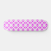 Heet Roze Modern/Retro Bloemdruk Persoonlijk Skateboard (Horizontaal)