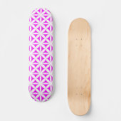 Heet Roze Modern/Retro Bloemdruk Persoonlijk Skateboard (Voorkant)