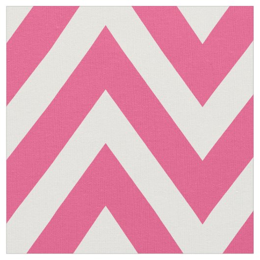Heet Roze Moderne Chevron Grote Schaal Stof (Close Up)