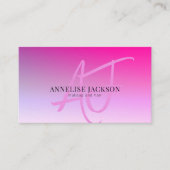 Heet roze moderne make-up kunstenaar schoonheidssa visitekaartje (Voorkant)