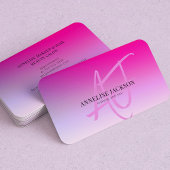 Heet roze moderne make-up kunstenaar schoonheidssa visitekaartje