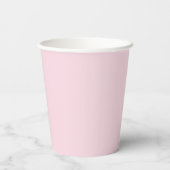 Heet Roze Moderne Script Meisjesachtige Monogramna Papieren Bekers (Achterkant)