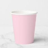 Heet Roze Moderne Script Meisjesachtige Monogramna Papieren Bekers (Achterkant)