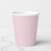 Heet Roze Moderne Script Meisjesachtige Monogramna Papieren Bekers (Achterkant)
