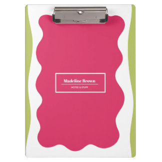 Heet roze moderne trendy leuke patronen stijlvol klembord