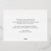 Heet Roze Moderne Typografie Fotocollage Nieuwjaar Folie Feestdagenkaart (Achterkant)