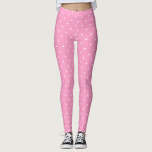 Heet Roze Modish White Circles Stippen Elegant Tre Leggings