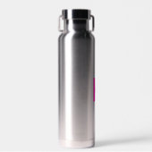 Heet roze monogram initiaal naam cadeau feest guns waterfles (Voorkant)