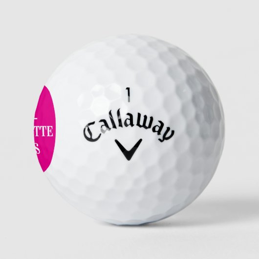 Heet roze monogram naam golfballen (Logo)