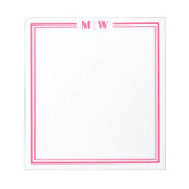Heet Roze Monogram Notitieblok (Voorkant)