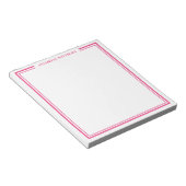 Heet Roze Monogram Notitieblok (Schuin)