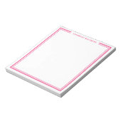Heet Roze Monogram Notitieblok (Linkerzijde)