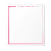 Heet Roze Monogram Notitieblok (Voorkant)