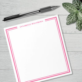 Heet Roze Monogram Notitieblok