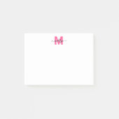 Heet Roze Monogram Post-it® Notes (Voorkant)
