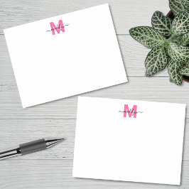 Heet Roze Monogram Post-it® Notes