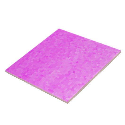 Heet Roze Mozaïek Glans, Tegeltje (Zijkant)