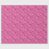 Heet Roze Multi-Textuur Vierkant Weefselpatroon Cadeaupapier (Vlak)
