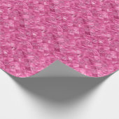 Heet Roze Multi-Textuur Vierkant Weefselpatroon Cadeaupapier (Hoek)