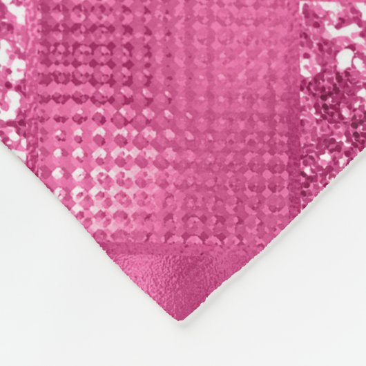 Heet Roze Multi-Textuur Vierkant Weefselpatroon Fleece Deken (Hoek)